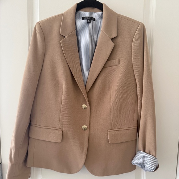 J. Crew Jackets & Blazers - J. Crew Camel Blazer with Gold Accents